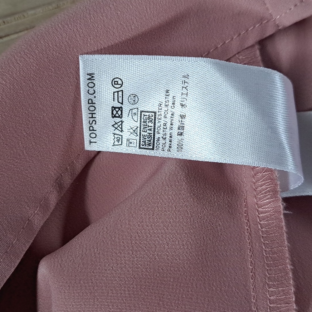 Topshop Pink Wrap Balloon Sleeve Satin Feel Tie Waist Dressy Stylish Mini Dress - Picture 9 of 13